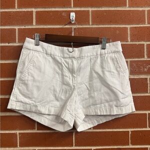 J.Crew White Chino Shorts Women’s Size 10 Classic Summer Casual